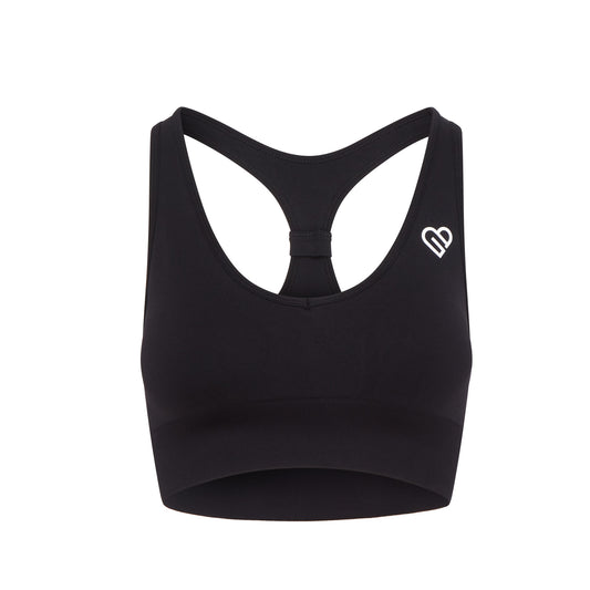 GYM BAE Essential Racerback Sports Bra — Signature Onyx